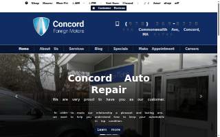 Concord Foreign Motors website