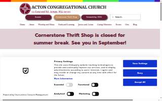 Cornerstone Thrift Shop Acton website