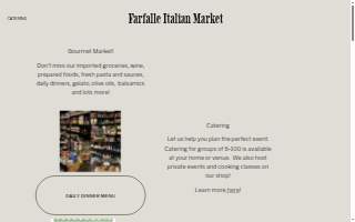 Farfalle Italian Market website