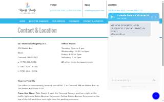 Hegarty Family Chiropractic website