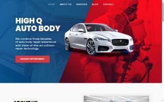 High Q Auto Body website