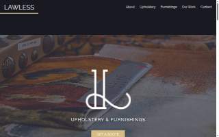 Lawless Upholstery and Furnishings website
