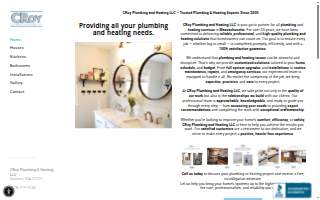 CRoy Plumbing & Heating LLC website