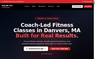 Pulse Fit Training website