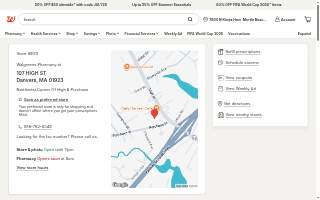 Walgreens Pharmacy of Danvers website