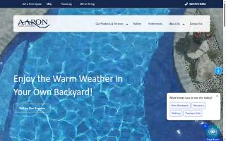 Aaron Pools & Spas website