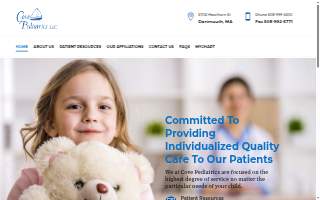 Cove Pediatrics website