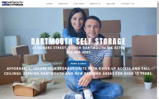 Dartmouth Self Storage website