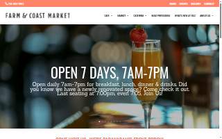 Farm & Coast Restaurant website