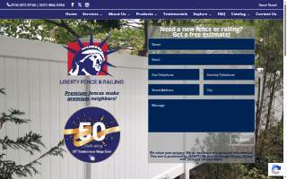 Liberty Fence & Construction website