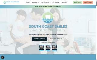 South Coast Smiles Pediatric Dentistry website