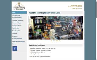 Symphony Music Shop website