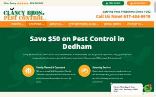 Clancy Brothers Pest Control of Dedham website
