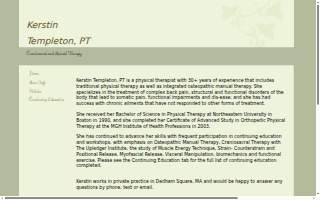 Kerstin Templeton, PT website