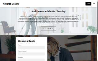 Adriana's Cleaning website