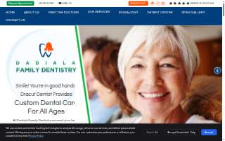 Dadiala Family Dentistry website