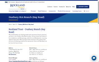 Rockland Trust Bank of Duxbury website