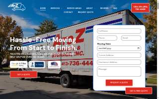 A To Z Moving and Storage, Inc. website