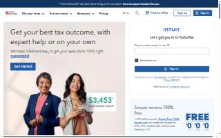 TurboTax - Financial District, Washington Street website