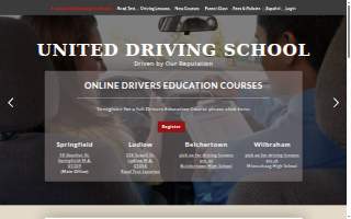 United Driving School of East Longmeadow website