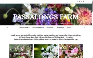 Passalongs Flower Farm & Florist website