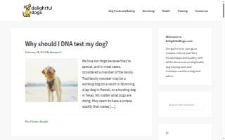 Delightful Dogs Dog Training website