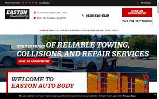 Easton Auto Body website