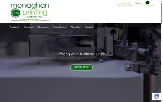 Monaghan Printing Co website
