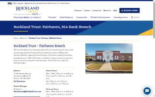 Rockland Trust Bank of Fairhaven website