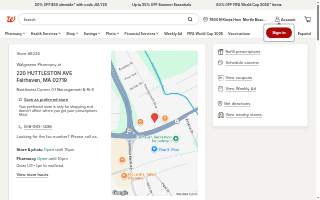 Walgreens Pharmacy of Fairhaven website