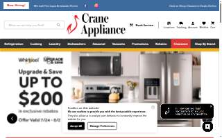 Crane Appliance of Falmouth website