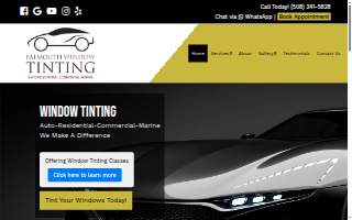 Falmouth Window Tinting Residential Commercial Auto website