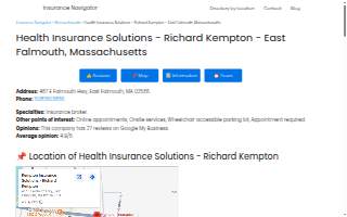 Health Insurance Solutions - Richard Kempton website