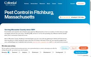 Colonial Pest Control Inc. of Fitchburg website