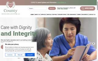 County Homecare & Staffing website