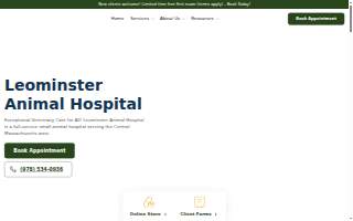 Leominster Animal Hospital of Fitchburg website