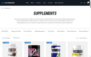 Nutrishop Fitchburg website