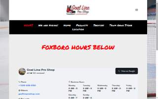 Goal Line Pro Shop website