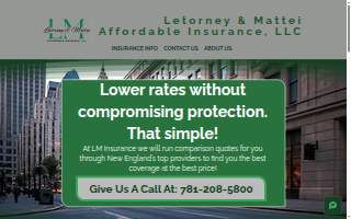Letorney & Mattei Affordable Insurance website