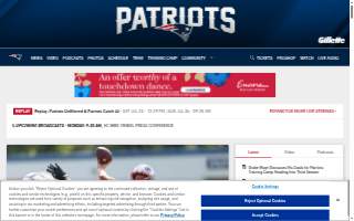 Patriots ProShop website
