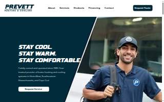 Prevett Heating & Cooling website