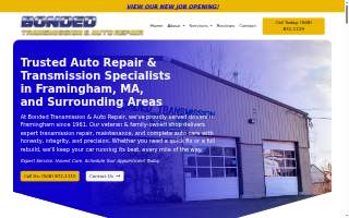 Bonded Transmission & Auto Repair website