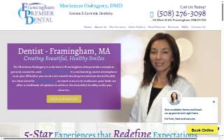 Framingham Premier Dental website