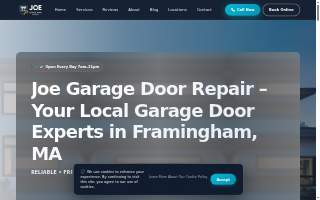 JOE Garage Door Repair of Framingham website