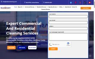 Radiant Cleaning Services Inc. website