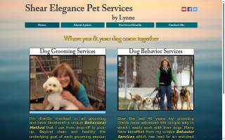 Shear Elegance Pet Services website