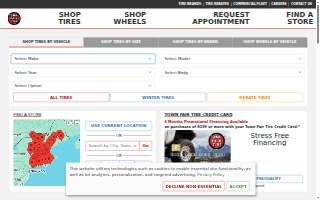 Town Fair Tire of Franklin website