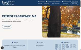 Central Mass Dental website