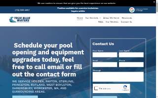 True Blue Waters of Gardner website