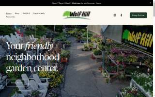 Wolf Hill Garden Center website